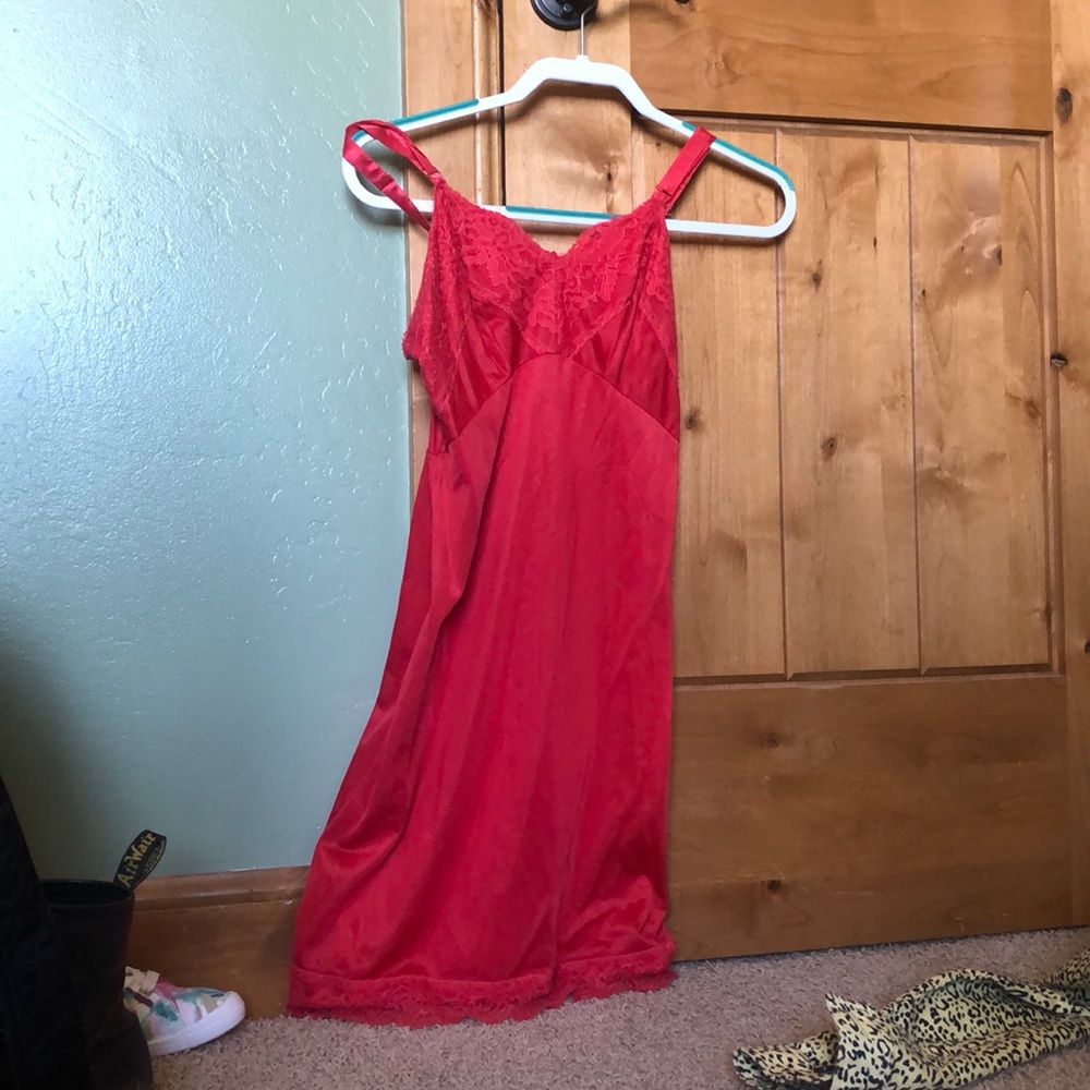 Red Slip Dress